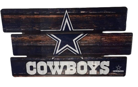 Dallas Cowboys Wooden Fence Wood Sign 25"x14" - 757 Sports Collectibles