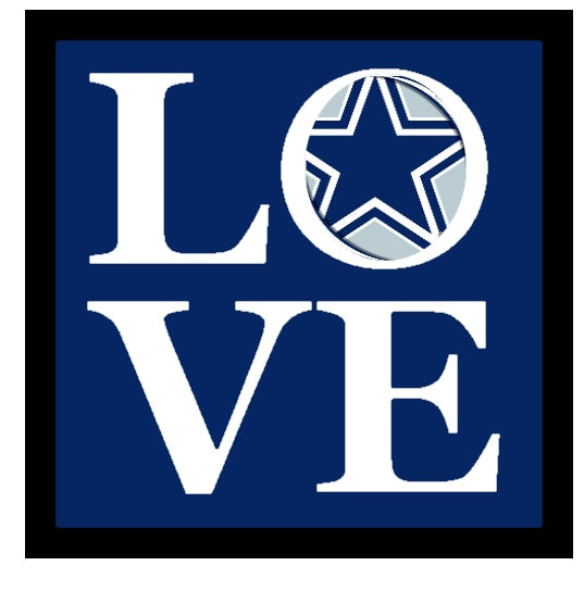 Dallas Cowboys LOVE Framed Photo Piece 18x20