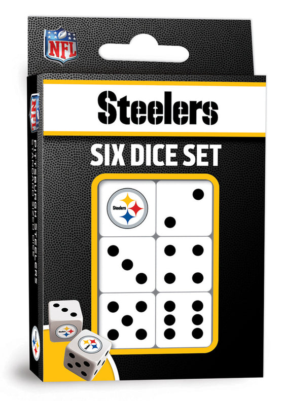 NFL Pittsburgh Steelers 6 Piece D6 Gaming Dice Set