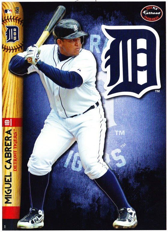 MLB Detroit Tigers Miguel Cabrera Fathead Tradeable Decal Sticker 5x7 - 757 Sports Collectibles