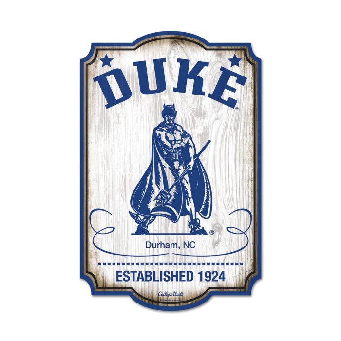 Duke Blue Devils /College Vault Wood Sign 11" x 17" 1/4" thick - Sports Collectibles, Sports Memorabilia, Sports Fan Shop, Sports Gifts