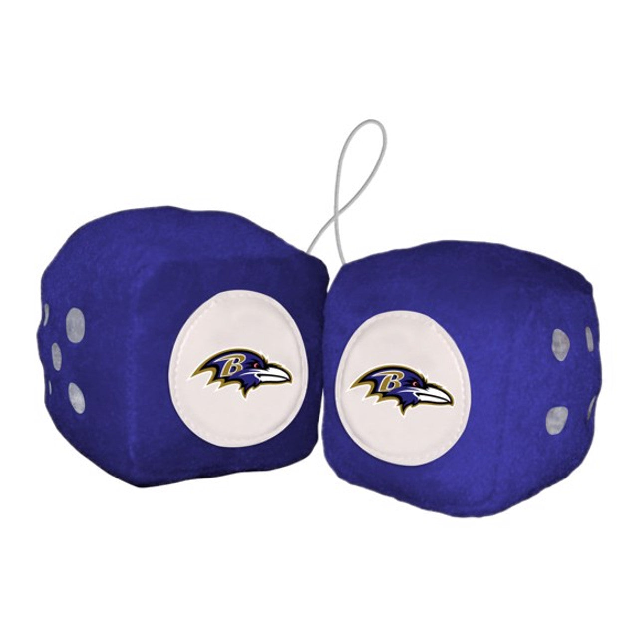Baltimore Ravens Fuzzy Dice - Sports Collectibles, Sports Memorabilia, Sports Fan Shop, Sports Gifts