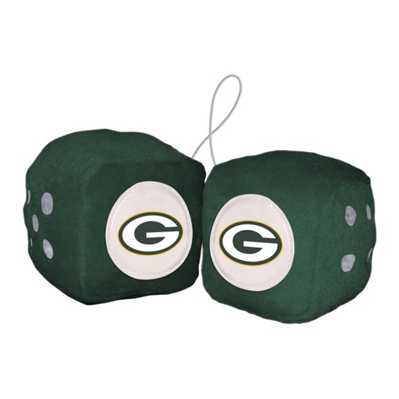 Green Bay Packers Fuzzy Dice - Sports Collectibles, Sports Memorabilia, Sports Fan Shop, Sports Gifts