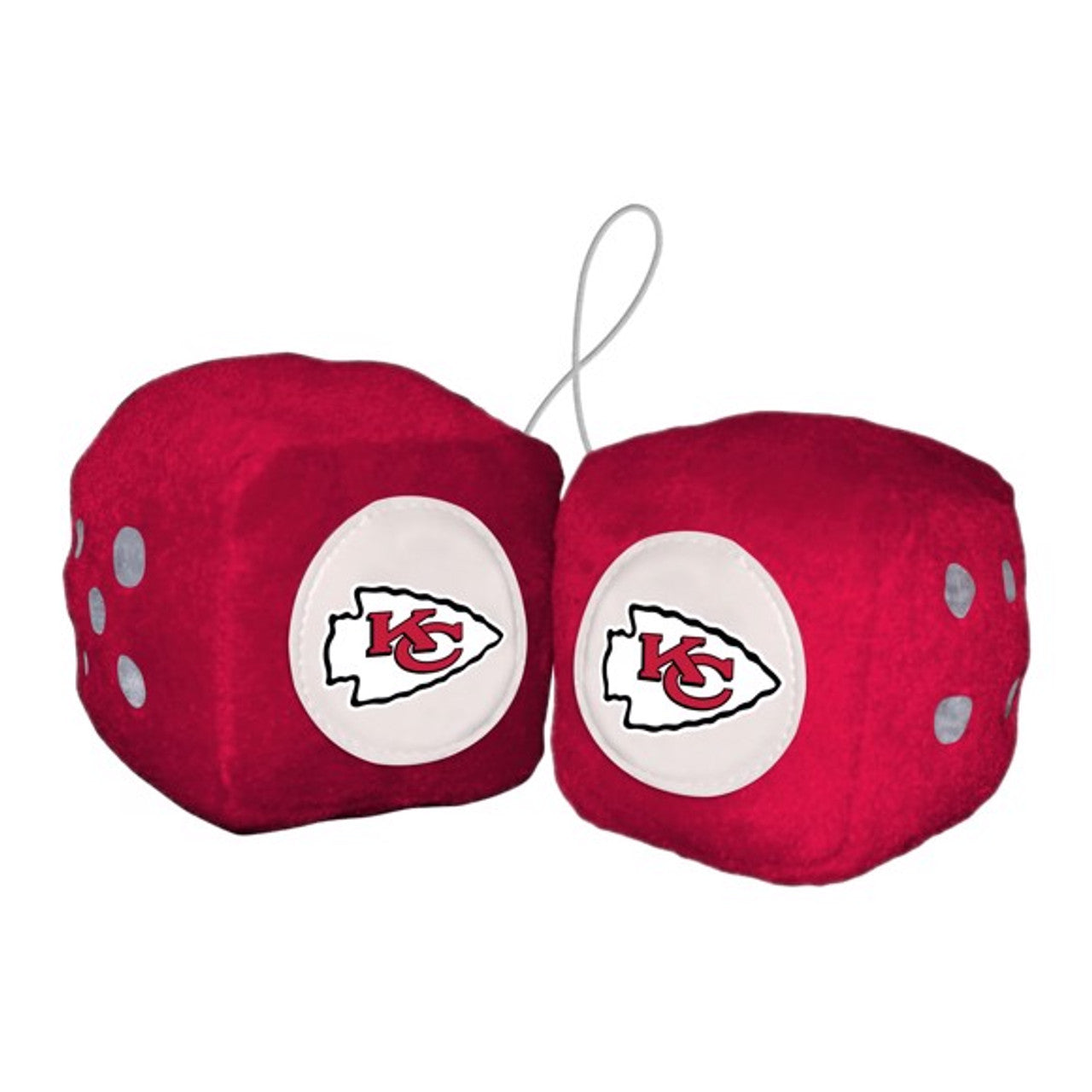 Kansas City Chiefs Fuzzy Dice - Sports Collectibles, Sports Memorabilia, Sports Fan Shop, Sports Gifts