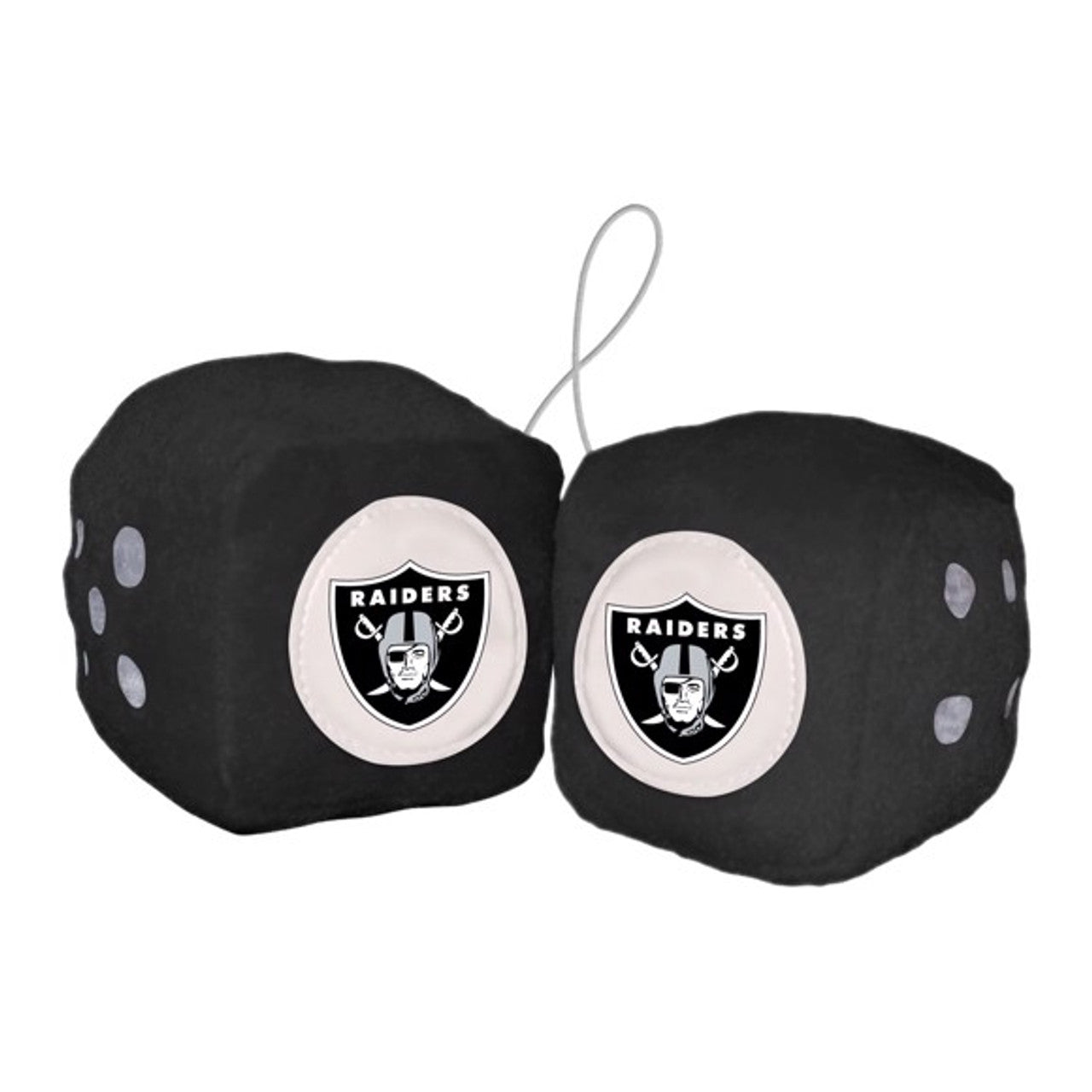 Las Vegas Raiders Fuzzy Dice - Sports Collectibles, Sports Memorabilia, Sports Fan Shop, Sports Gifts