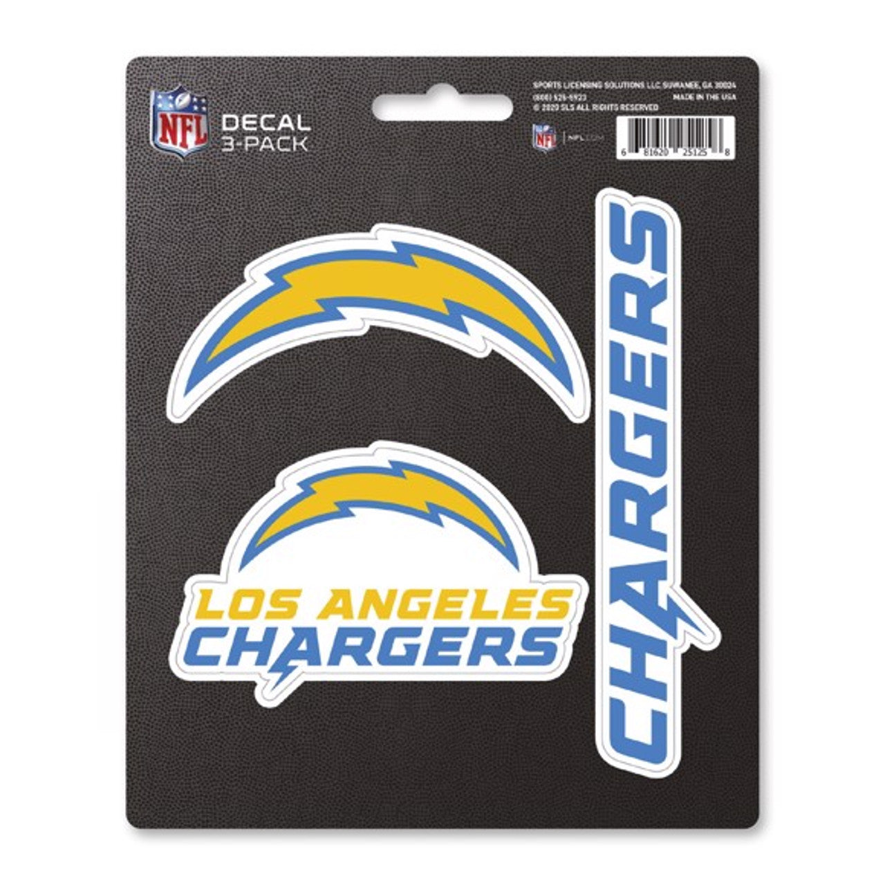 Los Angeles Chargers Decal Die Cut Team 3 Pack - Sports Collectibles, Sports Memorabilia, Sports Fan Shop, Sports Gifts
