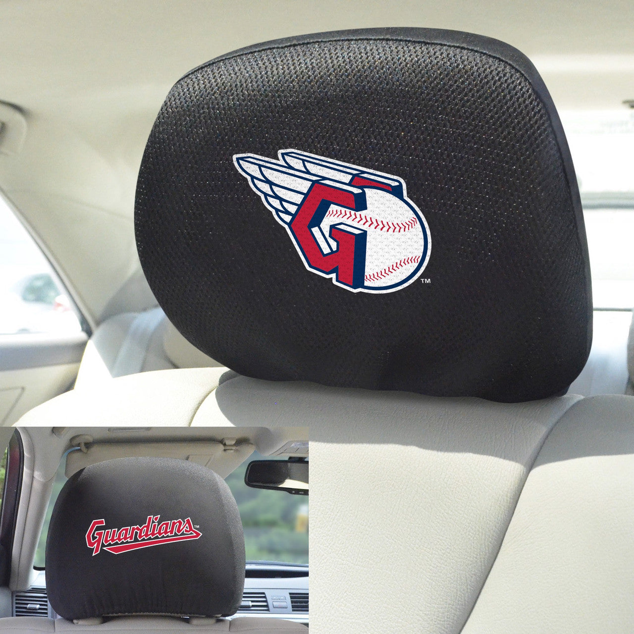 Cleveland Guardians Headrest Covers FanMats - Sports Collectibles, Sports Memorabilia, Sports Fan Shop, Sports Gifts