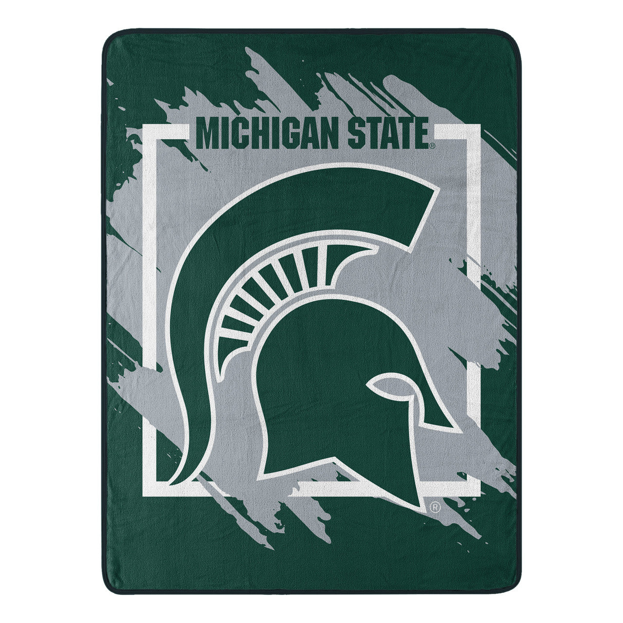 Michigan State Spartans Blanket 46x60 Micro Raschel Dimensional Design Rolled - Sports Collectibles, Sports Memorabilia, Sports Fan Shop, Sports Gifts