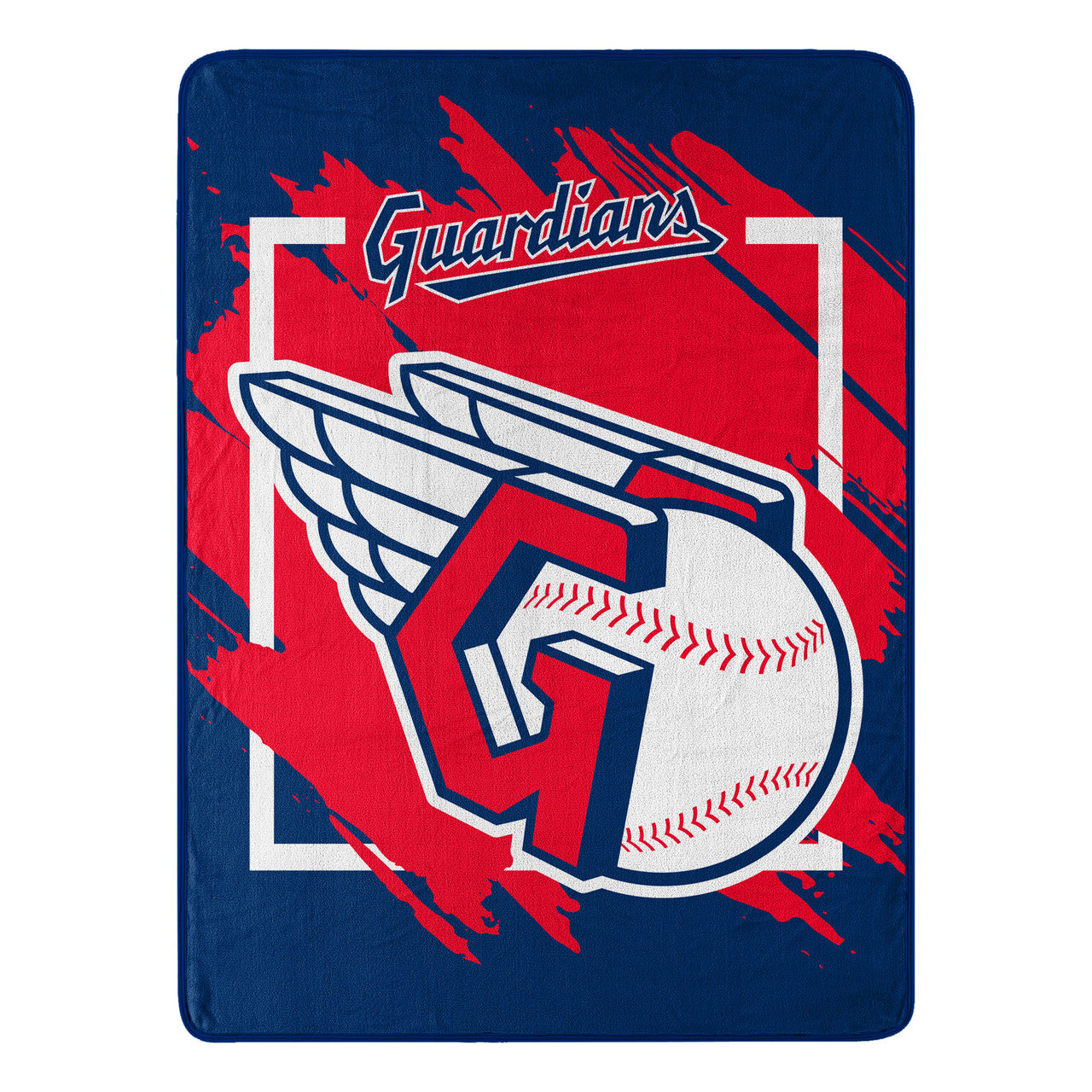 Cleveland Guardians Blanket 46x60 Micro Raschel Dimensional Design Rolled - Sports Collectibles, Sports Memorabilia, Sports Fan Shop, Sports Gifts