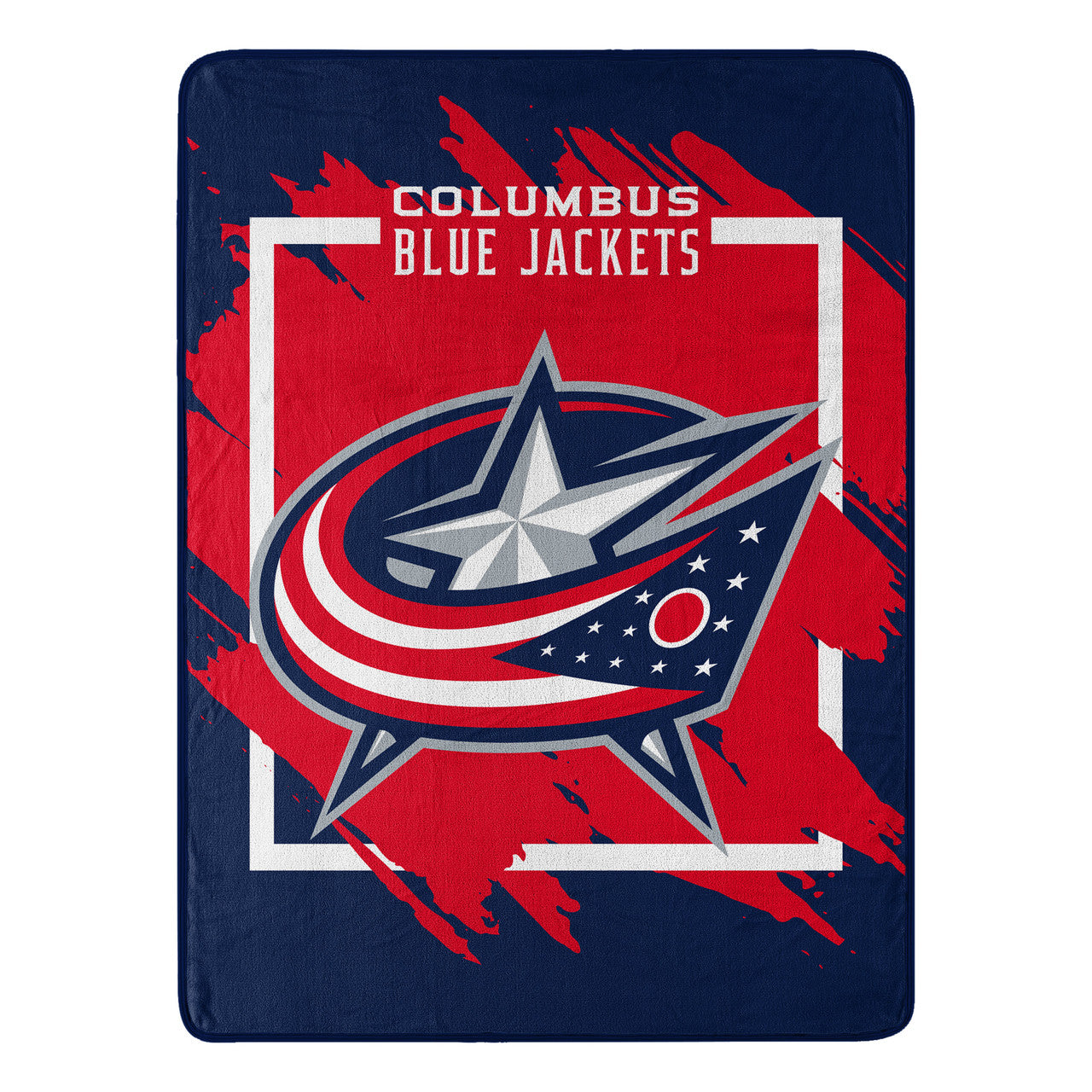 Columbus Blue Jackets Blanket 46x60 Micro Raschel Dimensional Design Rolled Special Order - Sports Collectibles, Sports Memorabilia, Sports Fan Shop, Sports Gifts