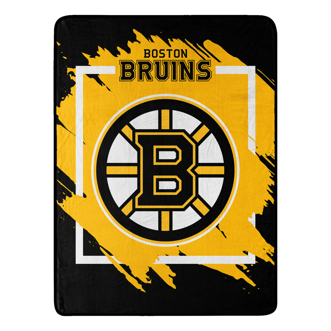 Boston Bruins Blanket 46x60 Micro Raschel Dimensional Design Rolled Special Order - Sports Collectibles, Sports Memorabilia, Sports Fan Shop, Sports Gifts