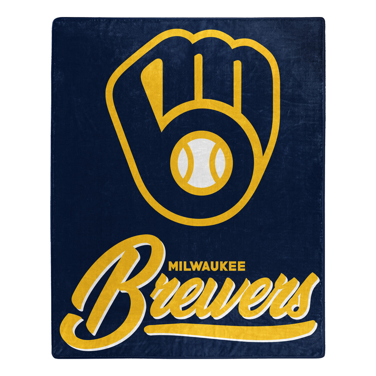 Milwaukee Brewers Blanket 50x60 Raschel Signature Design - Sports Collectibles, Sports Memorabilia, Sports Fan Shop, Sports Gifts