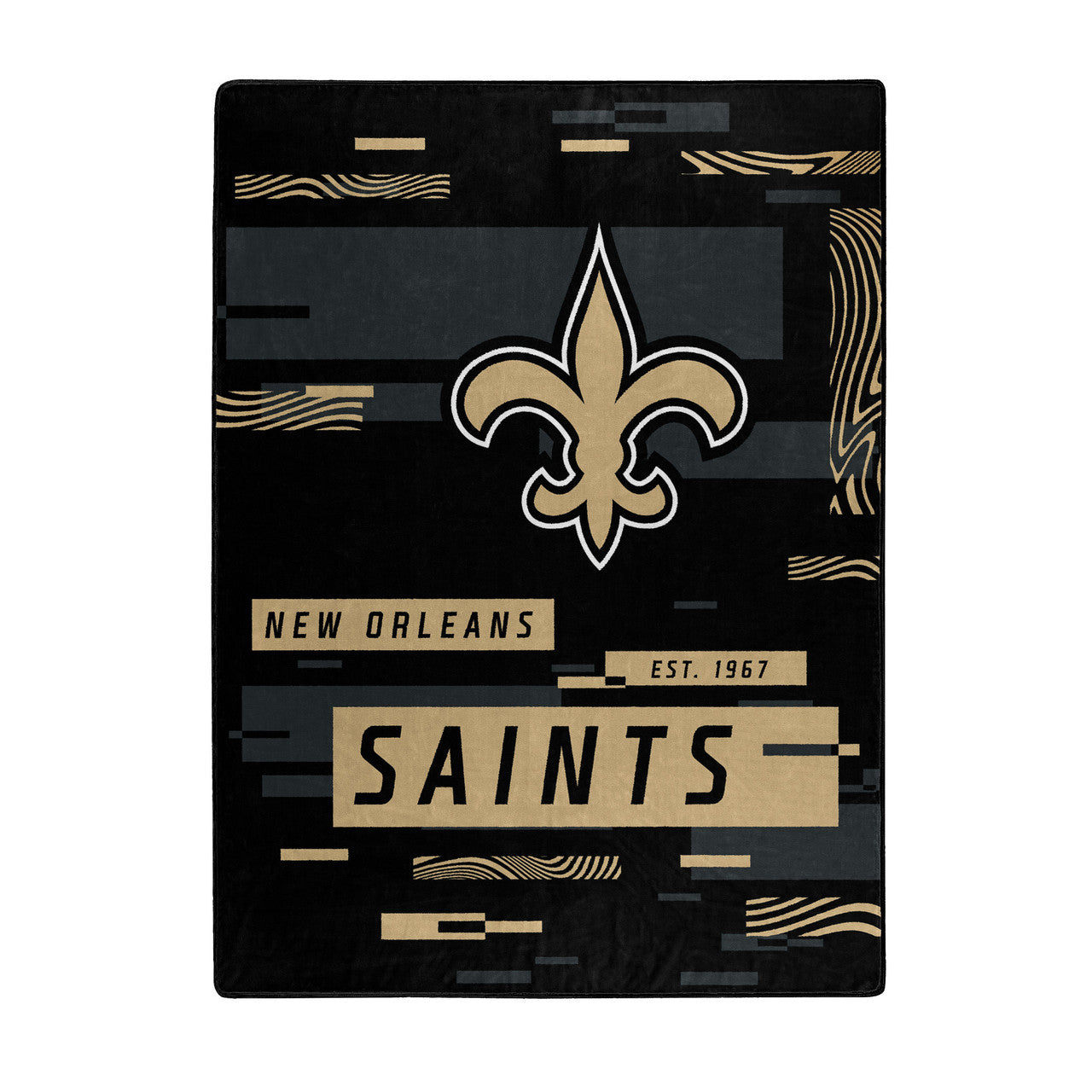 New Orleans Saints Blanket 60x80 Raschel Digitize Design - Sports Collectibles, Sports Memorabilia, Sports Fan Shop, Sports Gifts