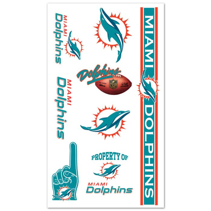 Miami Dolphins Tattoos - Sports Collectibles, Sports Memorabilia, Sports Fan Shop, Sports Gifts