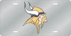 Minnesota Vikings License Plate Laser Cut Silver