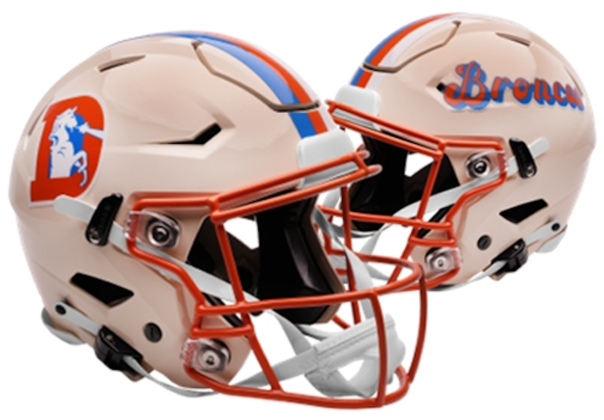 Denver Broncos Speed Replica Football Helmet <B>RETRO </B> - Sports Gifts, Sports Memorabilia, Sports Collectibles, Fan Shop