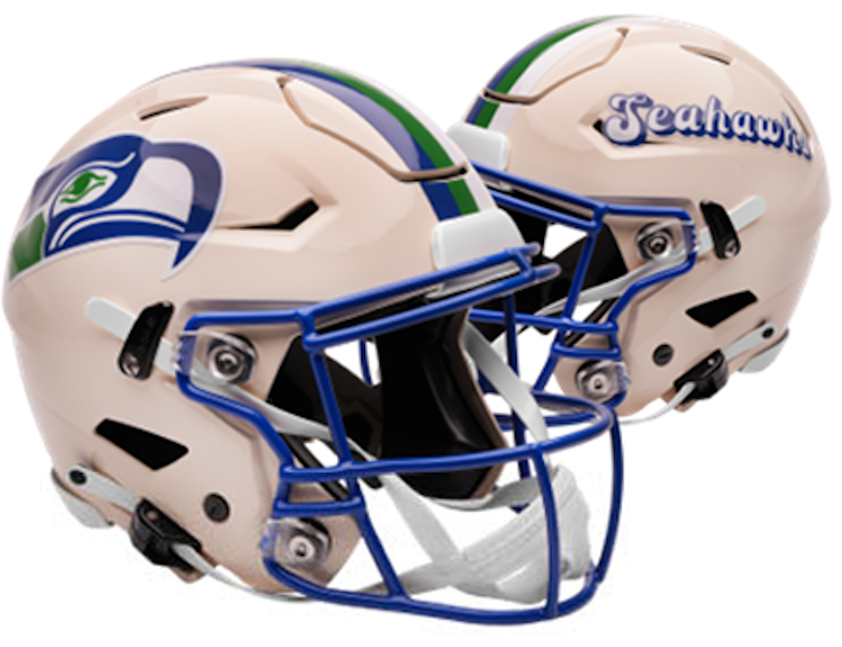 Seattle Seahawks Speed Replica Football Helmet <B>RETRO </B> - Sports Gifts, Sports Memorabilia, Sports Collectibles, Fan Shop