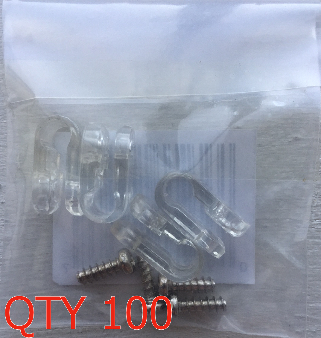 Bulk Mini Speed Clips and Screws Set (4 each) Qty 100 Sets
