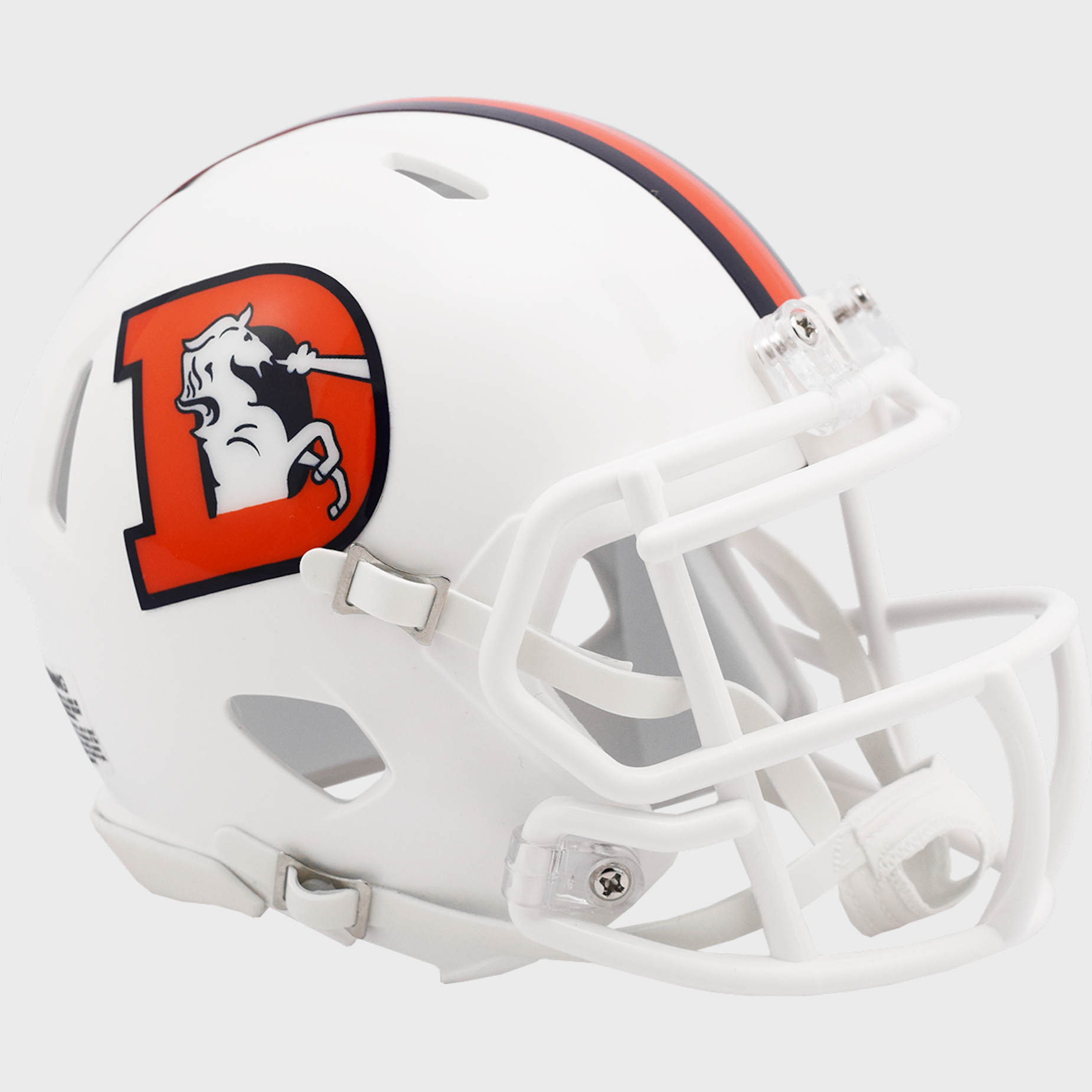 Denver Broncos NFL Mini Speed Football Helmet 2023 Snowcapped