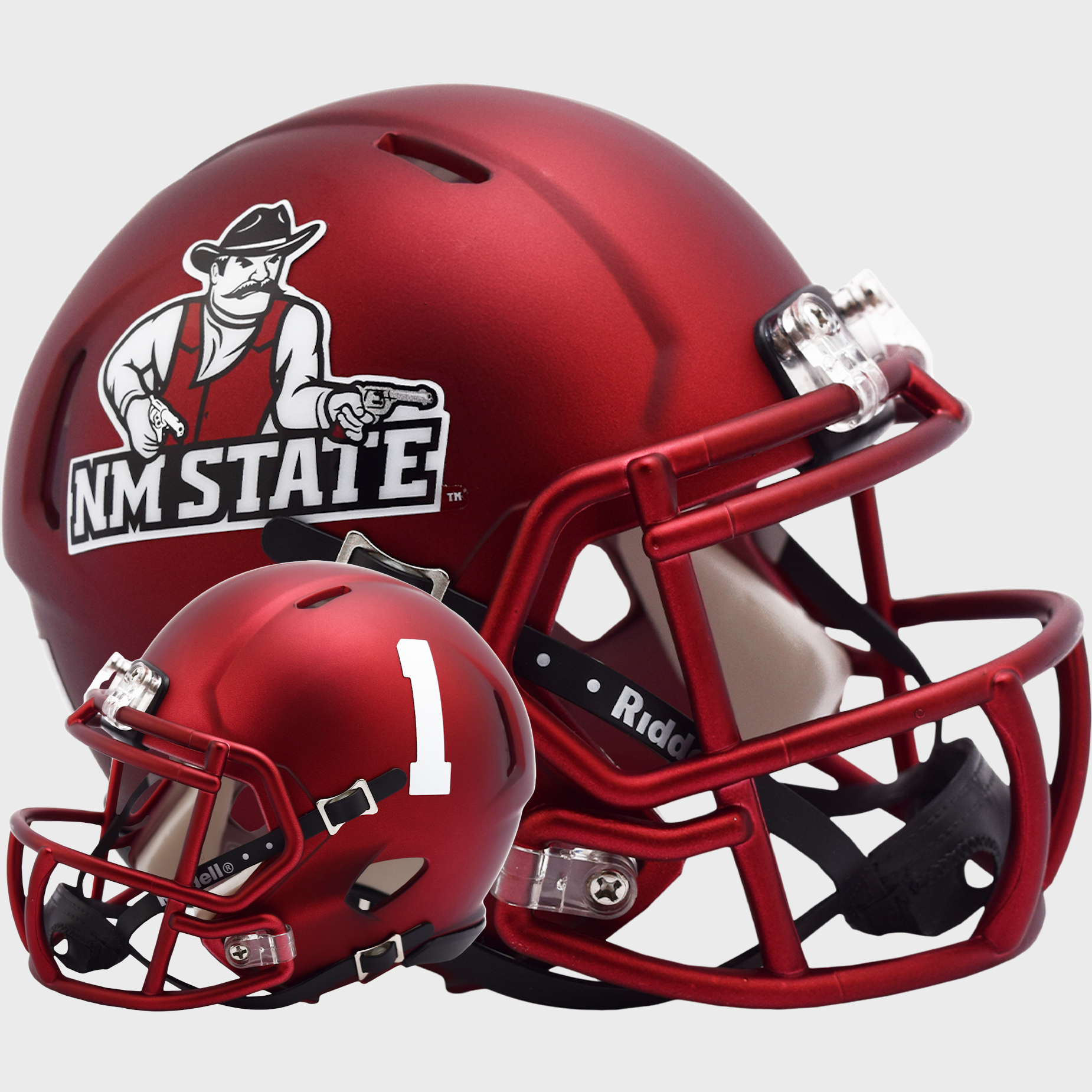 New Mexico State Aggies NCAA Mini Speed Football Helmet Anodized Maroon