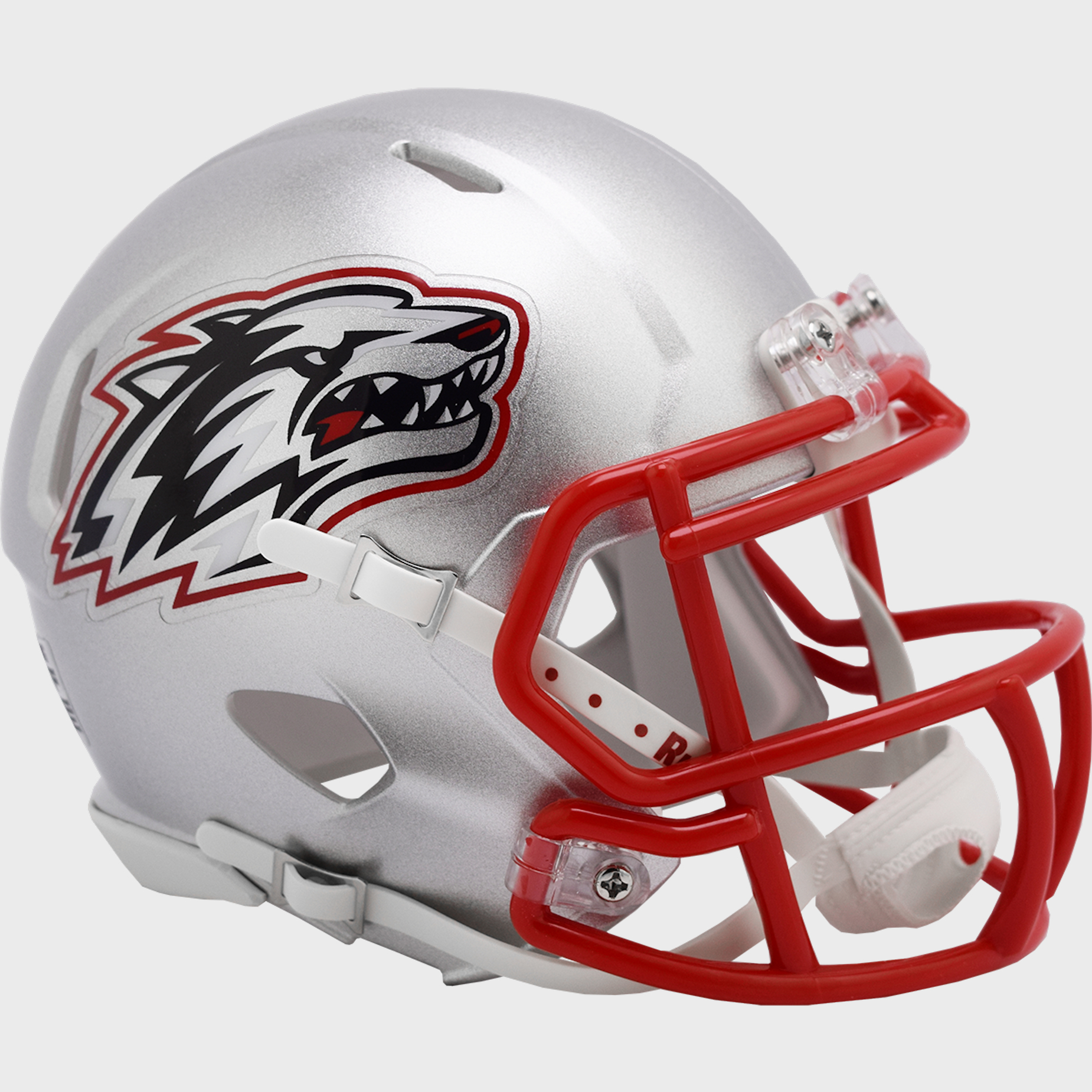 New Mexico Lobos NCAA Mini Speed Football Helmet Silver