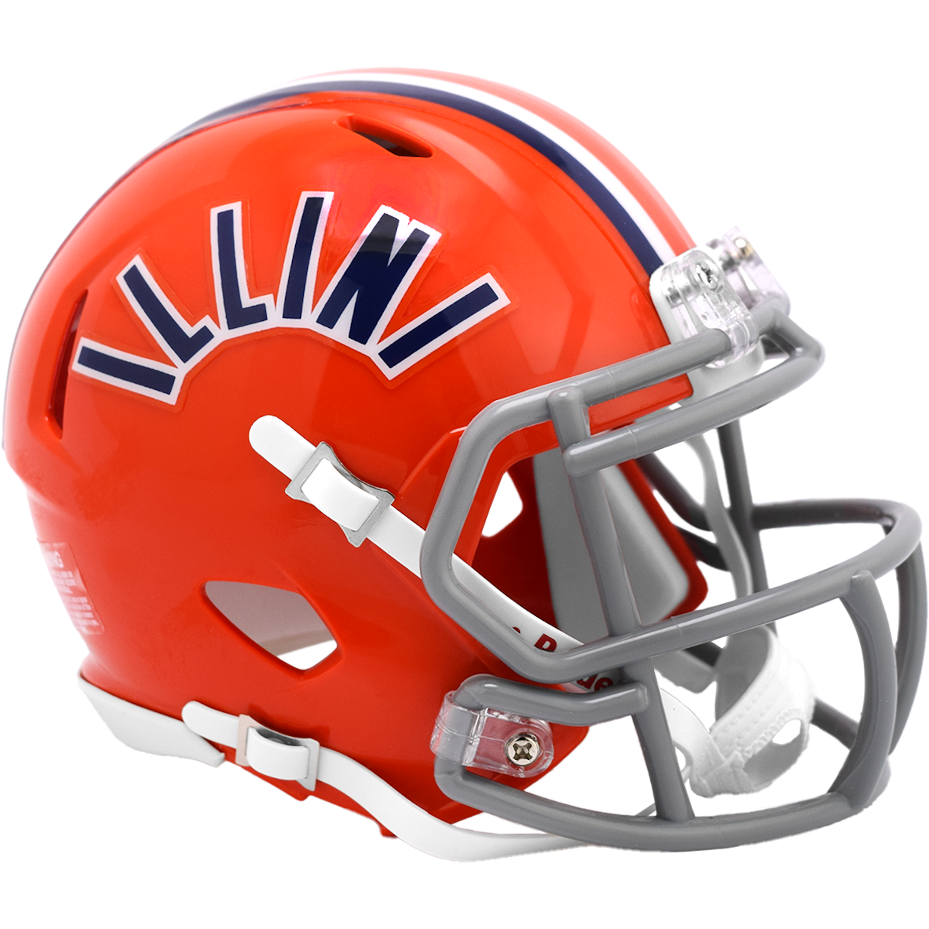 Illinois Fighting Illini NCAA Mini Speed Football Helmet 1971-1987