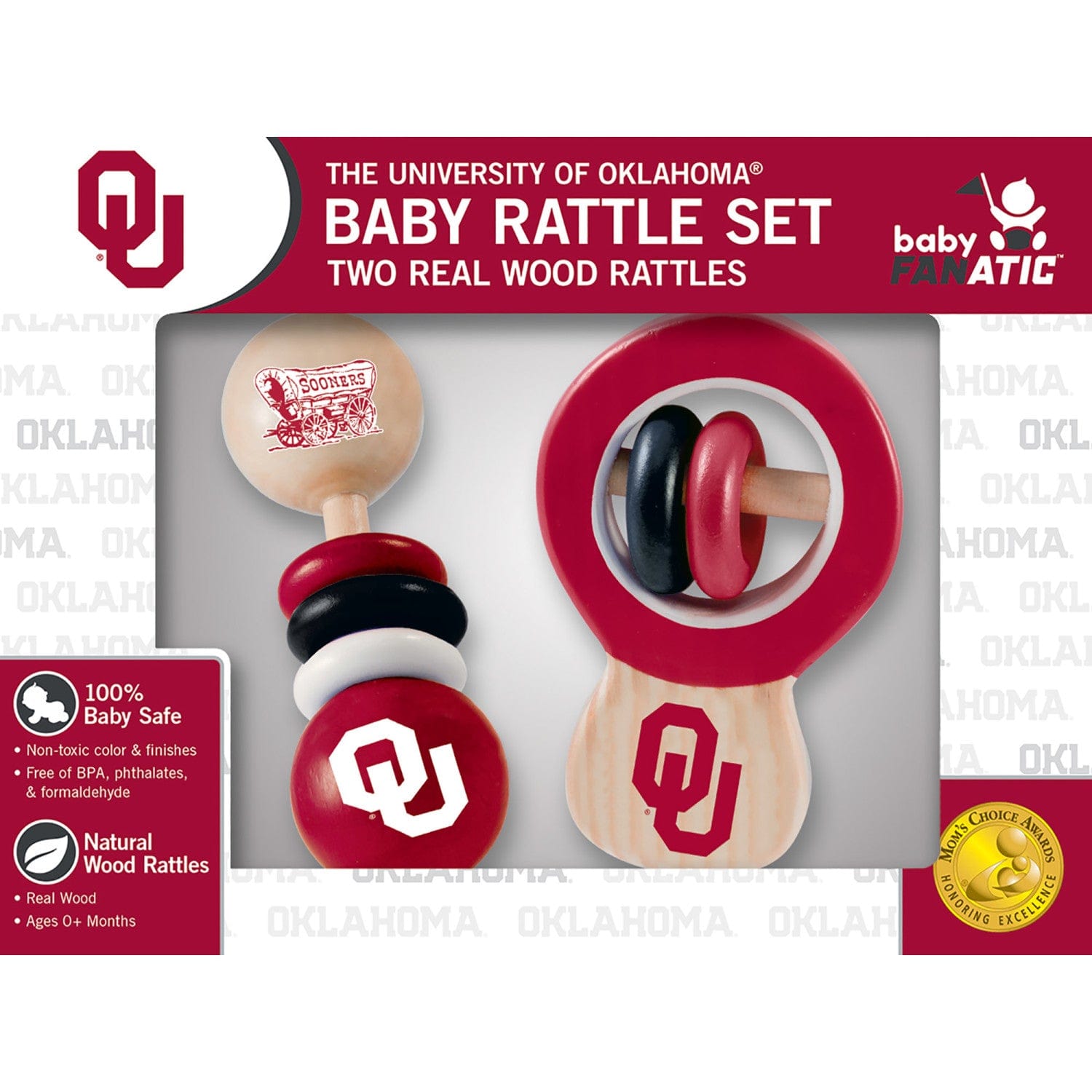 Oklahoma Sooners Baby Rattles 2-Pack - Sports Gifts, Sports Memorabilia, Sports Collectibles, Fan Shop