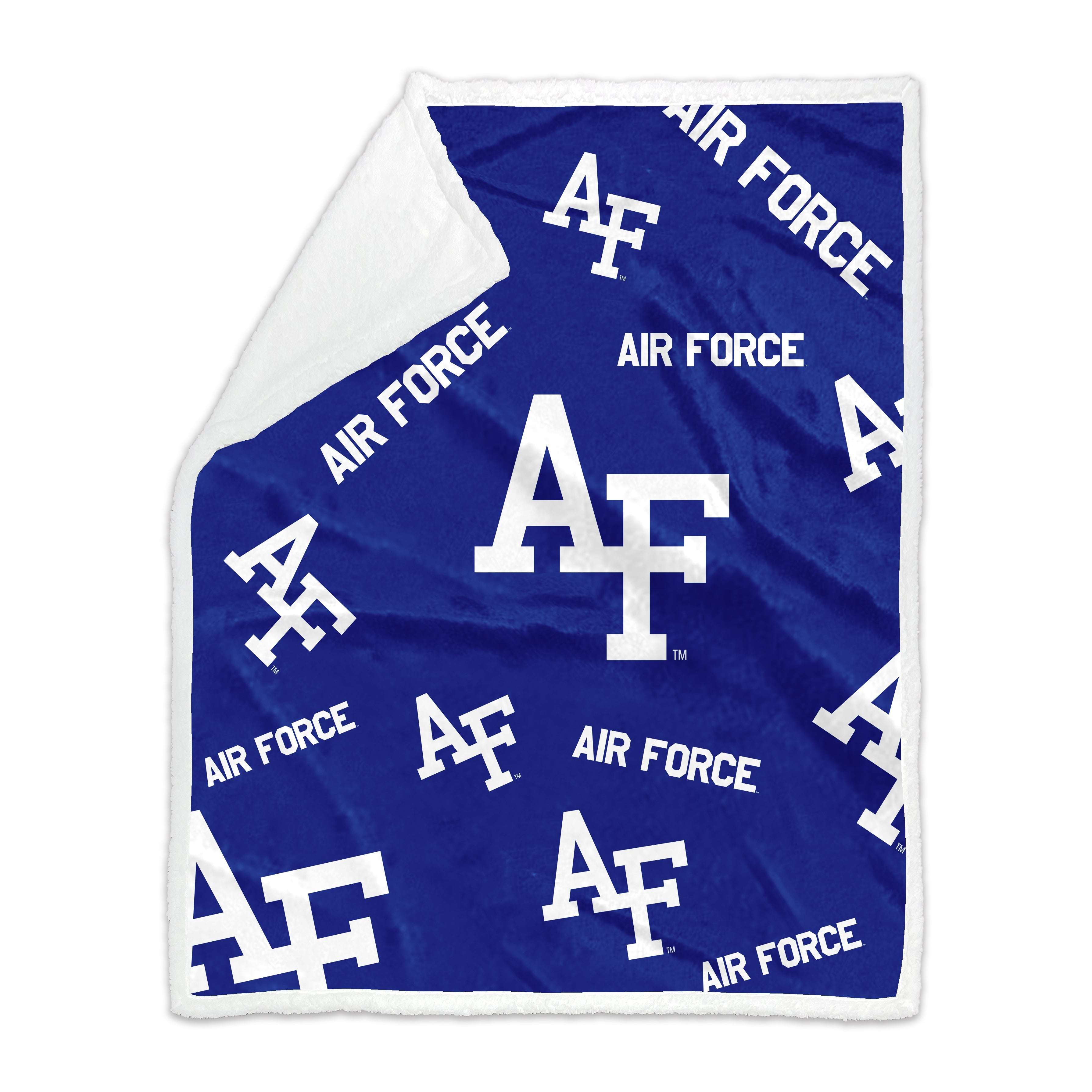 The Air Force Academy 50x60 Plush Sherpa Throw features a soft team graphic on a solid color front and plush white sherpa backing. Made of polyester, it’s perfect for cozying up and comes with a lifetime guarantee.