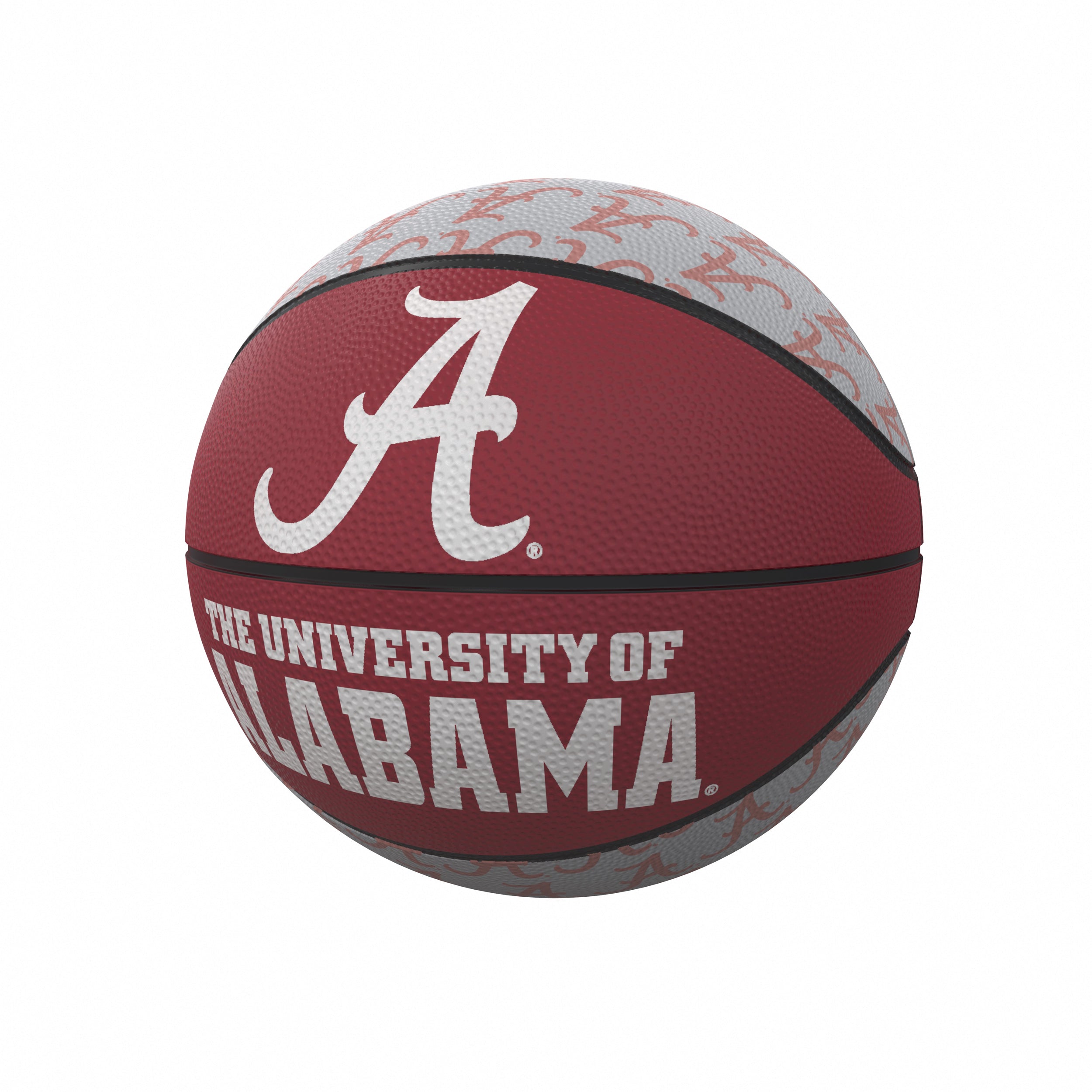 The Alabama Repeating Logo Mini Rubber Basketball is compact, ideal for on-the-go fun. It features a high-quality rubber cover for grip and control, showcases team colors, and is a great gift for sports fans. Ships deflated, dimensions: 5.25"x5.25"x8".