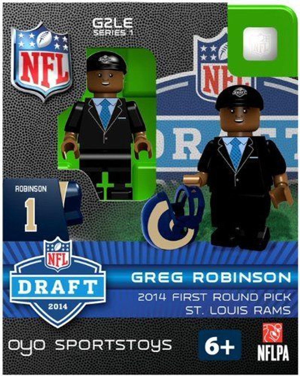 Los Angeles Rams Figurine 2014 Draft Pick OYO Sportstoys Greg Robinson St. Louis Throwback - Sports Collectibles, Sports Memorabilia, Sports Fan Shop, Sports Gifts