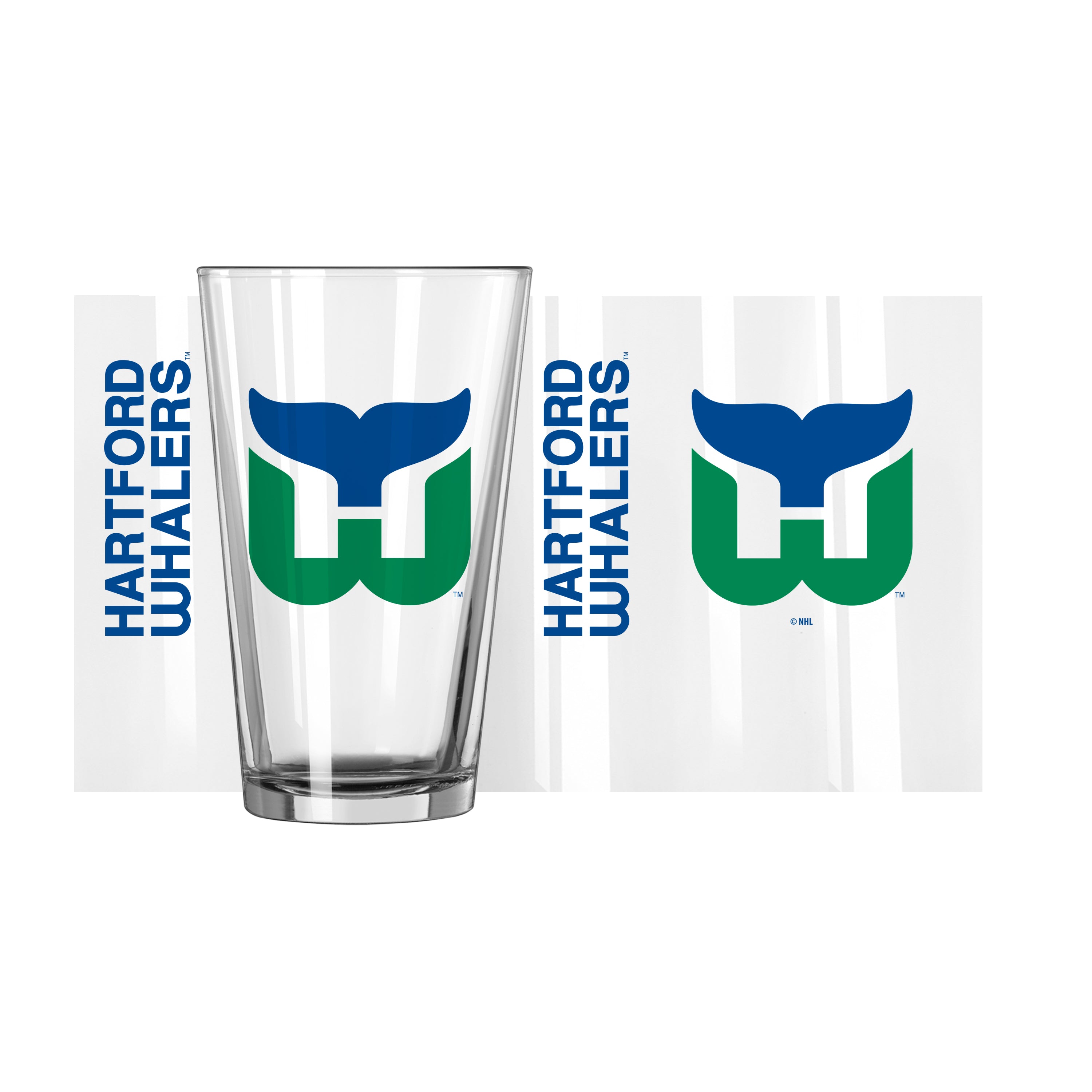 Hartford Whalers Full Color 16oz Gameday Pint Glass - Sports Gifts, Sports Memorabilia, Sports Collectibles, Fan Shop