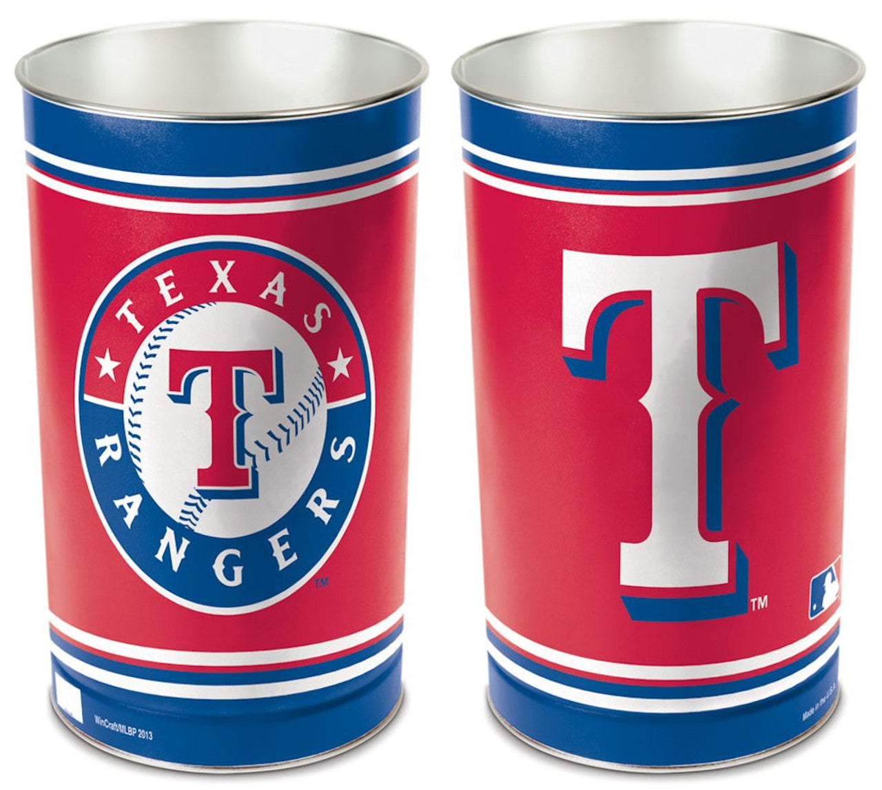 Texas Rangers Wastebasket 15 Inch - Special Order - Sports Collectibles, Sports Memorabilia, Sports Fan Shop, Sports Gifts
