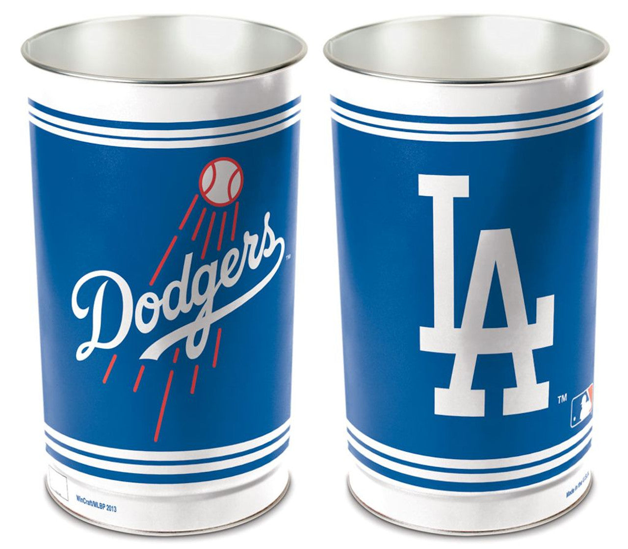 Los Angeles Dodgers Wastebasket 15 Inch - Sports Collectibles, Sports Memorabilia, Sports Fan Shop, Sports Gifts