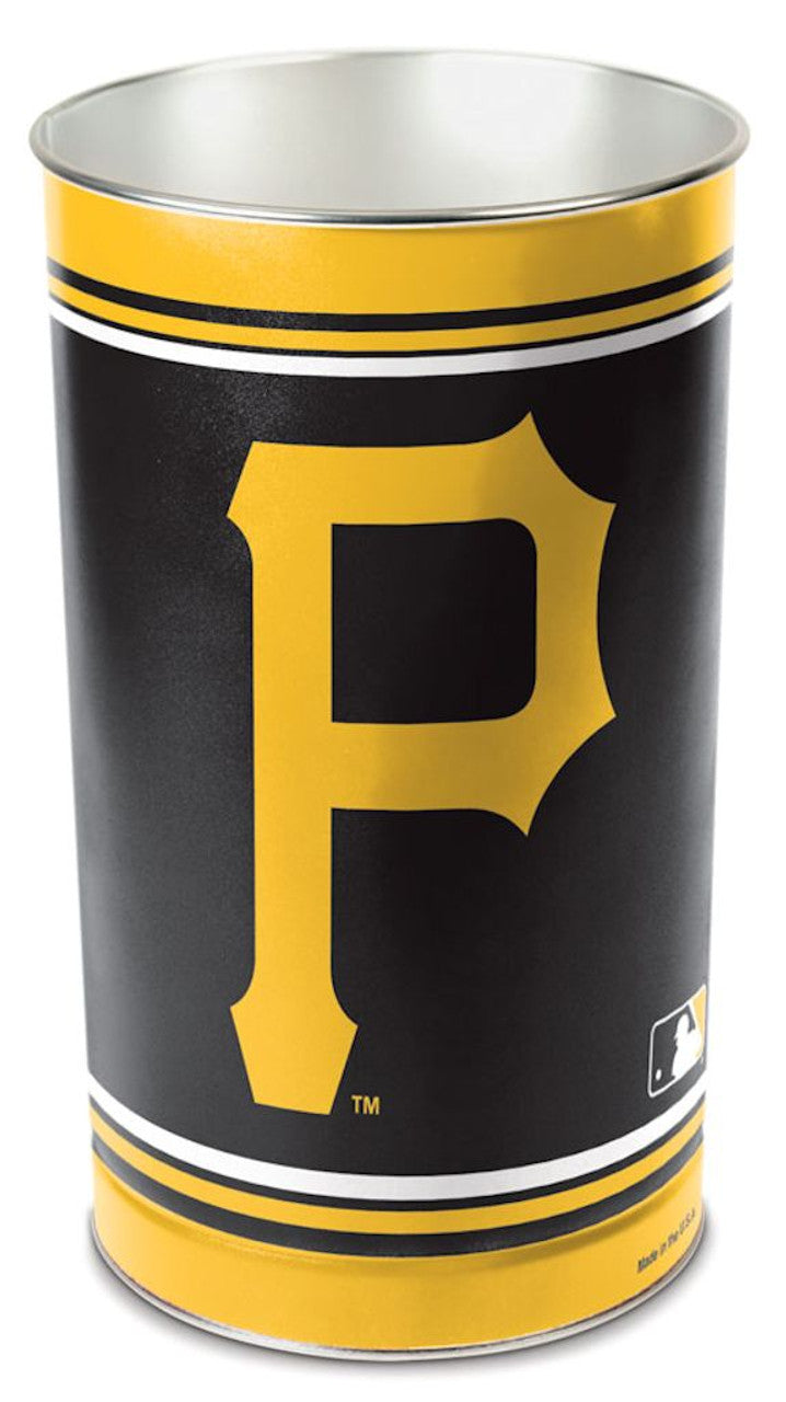 Pittsburgh Pirates Wastebasket 15 Inch - Special Order - Sports Collectibles, Sports Memorabilia, Sports Fan Shop, Sports Gifts