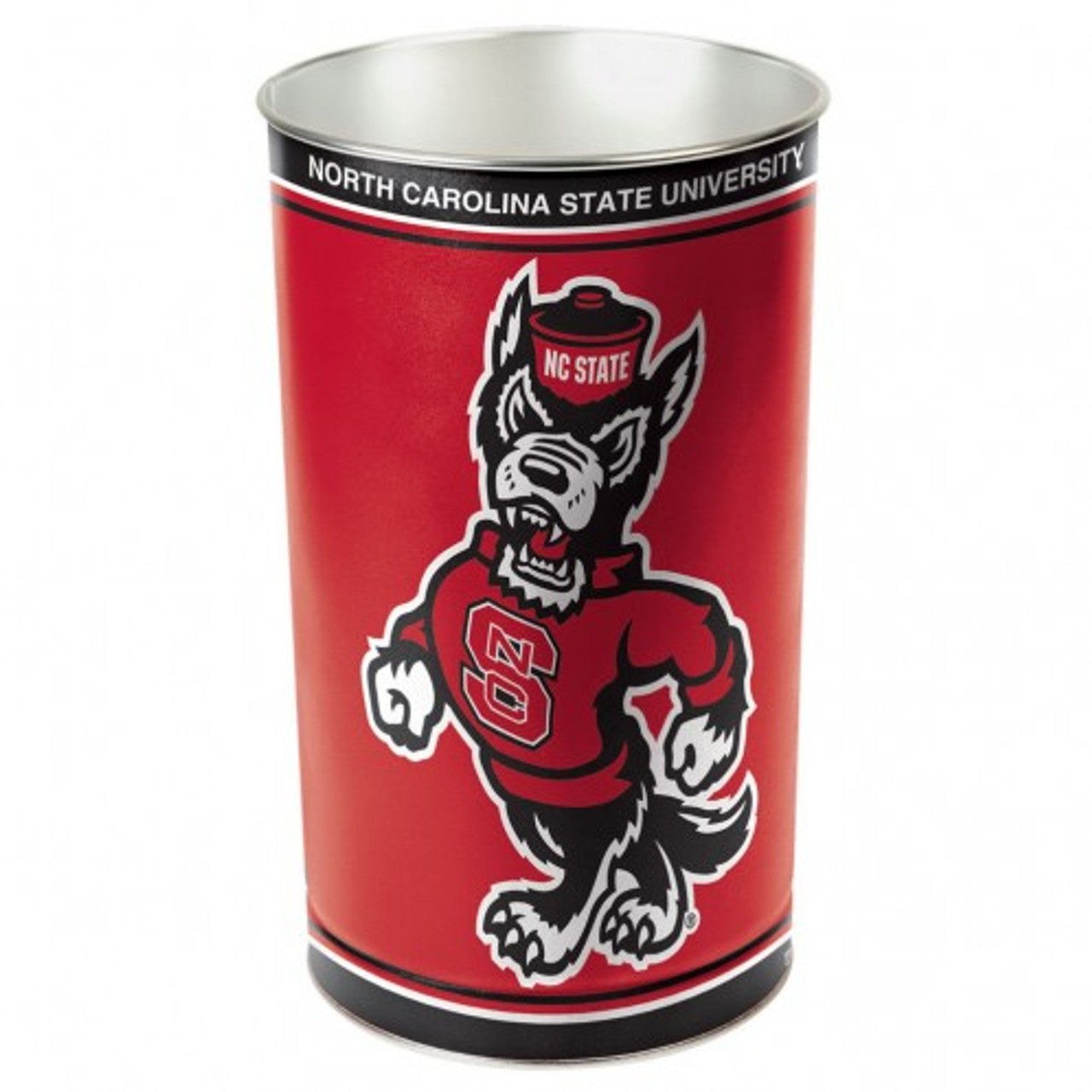 North Carolina State Wolfpack Wastebasket 15 Inch - Special Order - Sports Collectibles, Sports Memorabilia, Sports Fan Shop, Sports Gifts