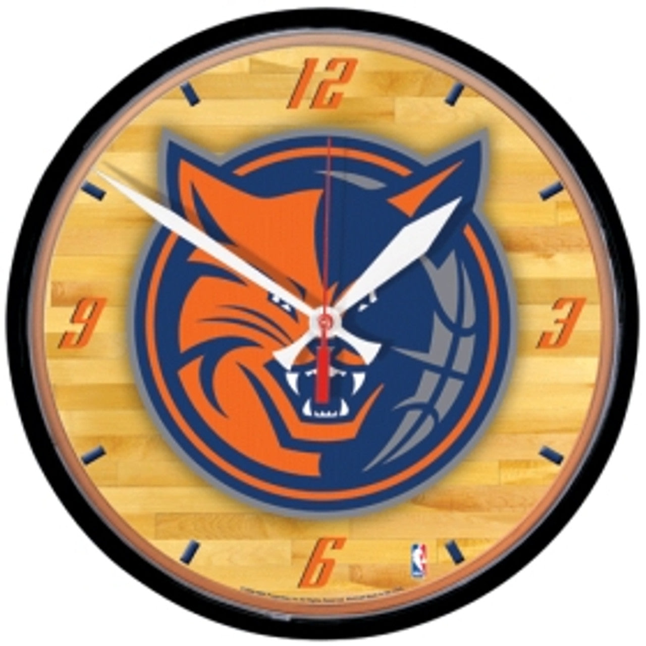 Charlotte Bobcats Clock Wall Style CO - Sports Collectibles, Sports Memorabilia, Sports Fan Shop, Sports Gifts