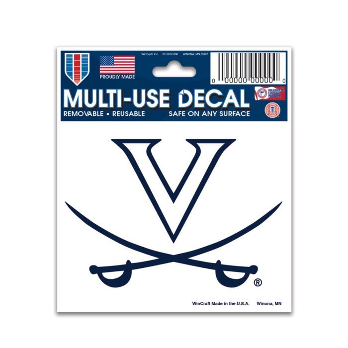Virginia Cavaliers Multi-Use Decal 3" x 4" - Sports Collectibles, Sports Memorabilia, Sports Fan Shop, Sports Gifts