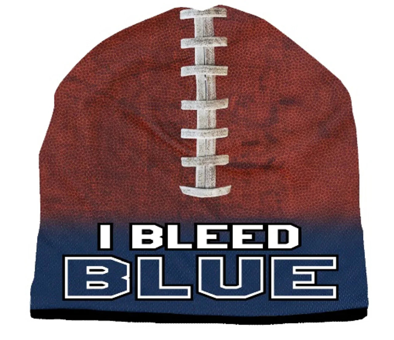 I Bleed Beanie - Sublimated Football - Navy Blue (CDG) - 757 Sports Collectibles