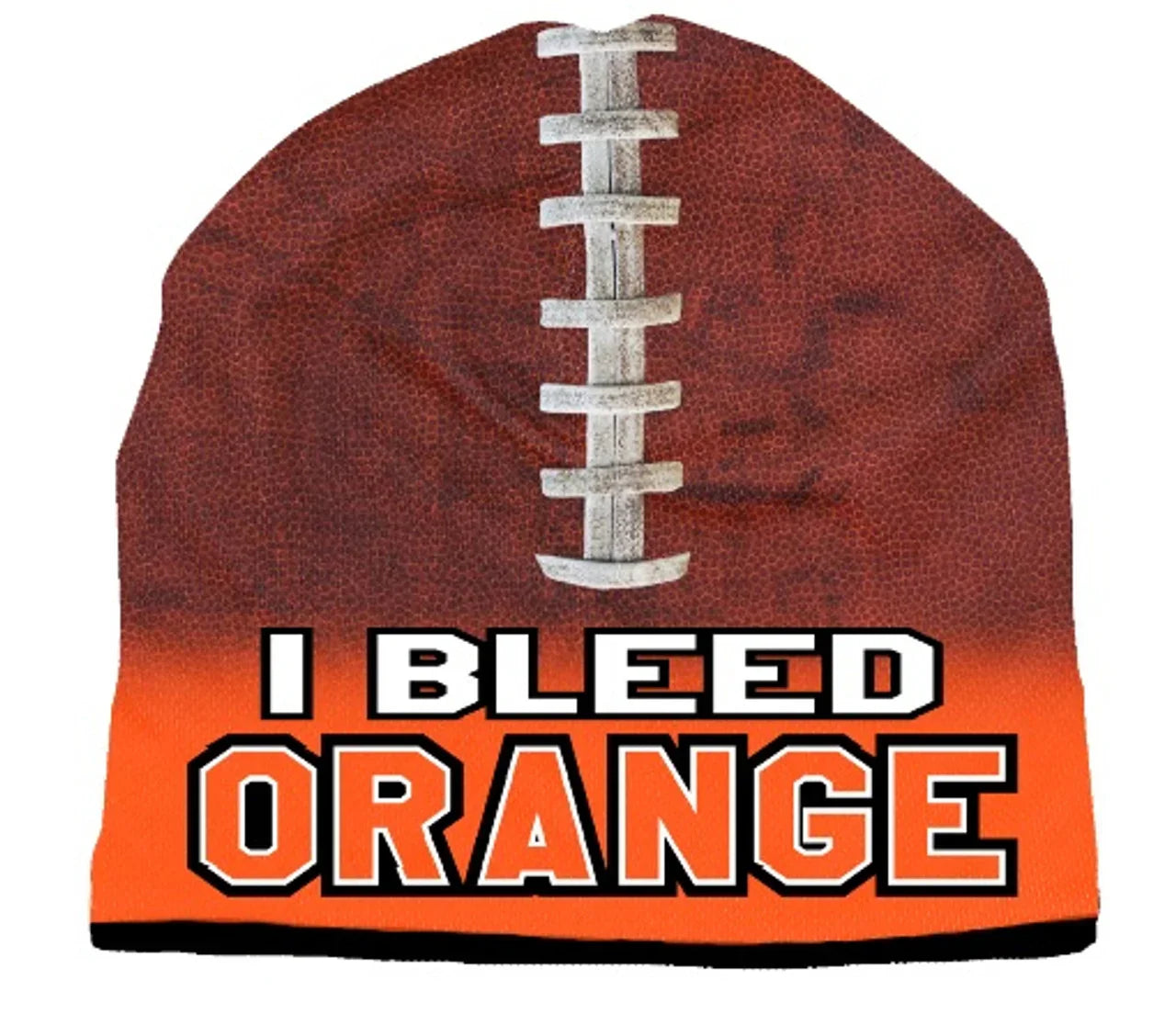 I Bleed Beanie - Sublimated Football - Orange (CDG) - 757 Sports Collectibles