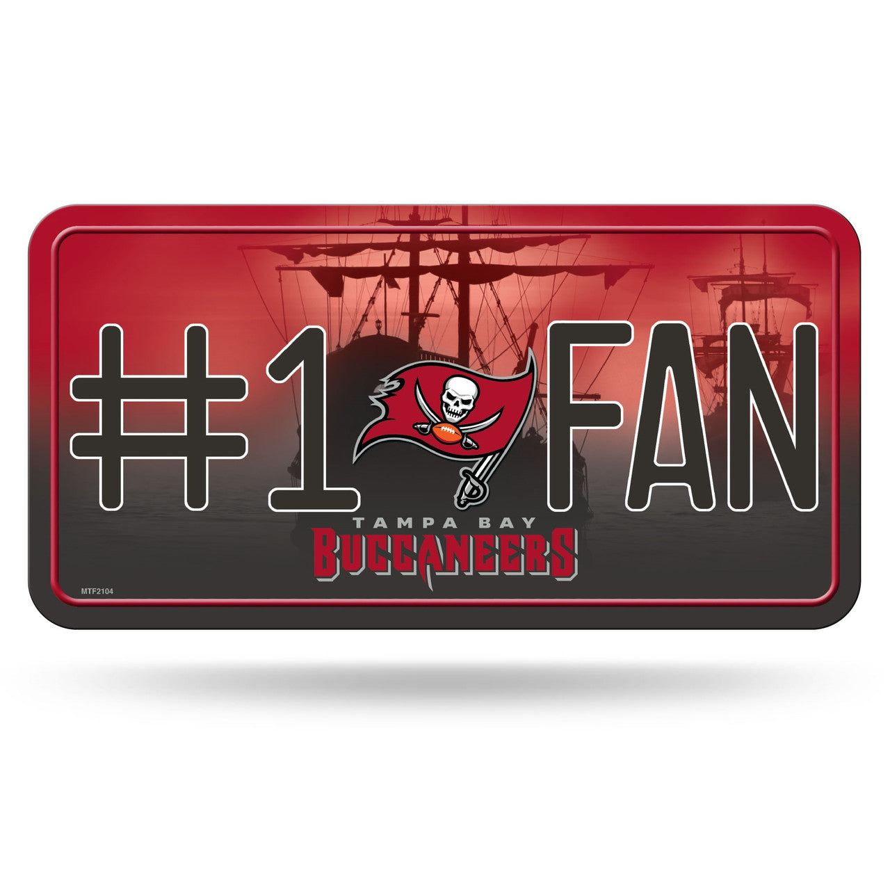 Tampa Bay Buccaneers License Plate #1 Fan - Sports Collectibles, Sports Memorabilia, Sports Fan Shop, Sports Gifts