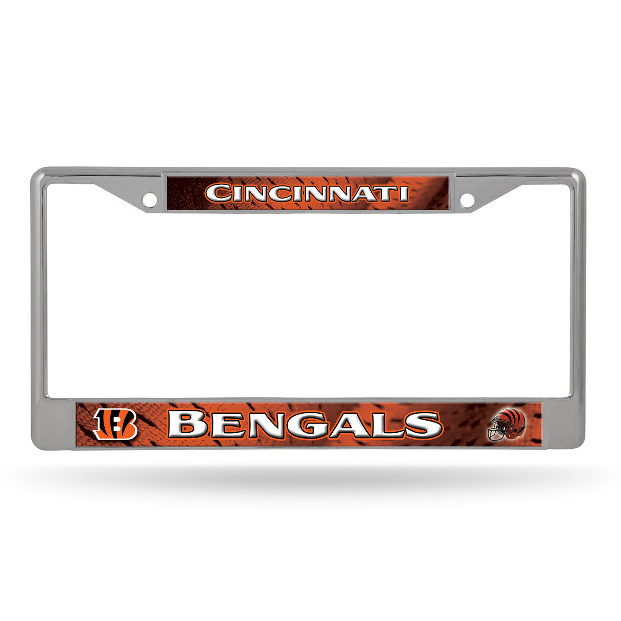 Cincinnati Bengals License Plate Frame Chrome Printed Insert - Sports Collectibles, Sports Memorabilia, Sports Fan Shop, Sports Gifts
