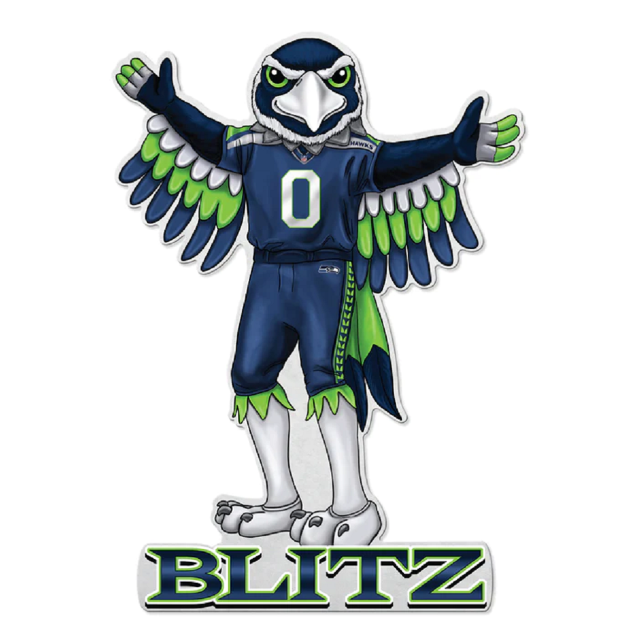Seattle Seahawks Pennant Shape Cut Mascot Design - Sports Collectibles, Sports Memorabilia, Sports Fan Shop, Sports Gifts
