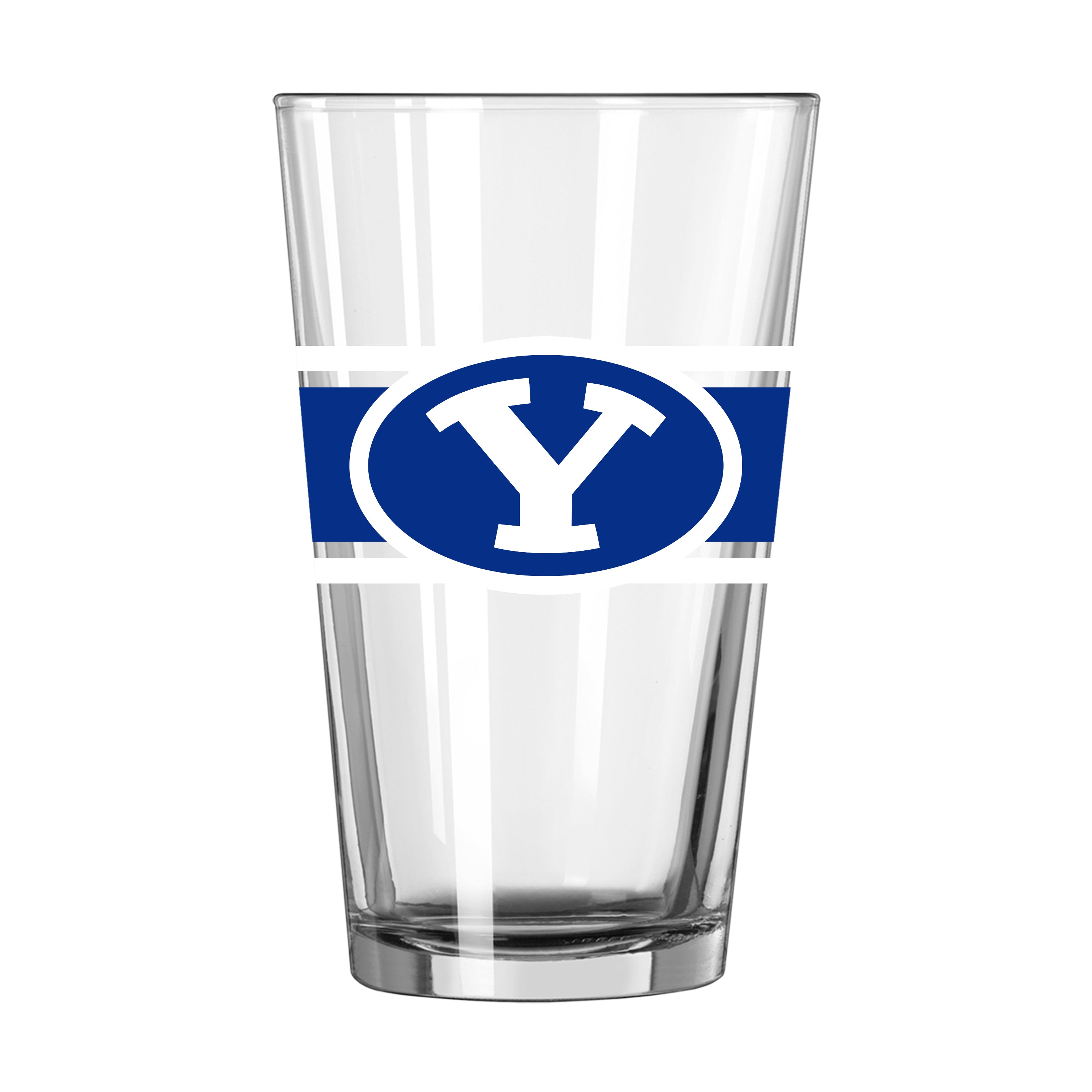 Brigham Young 16oz Stripe Pint Glass