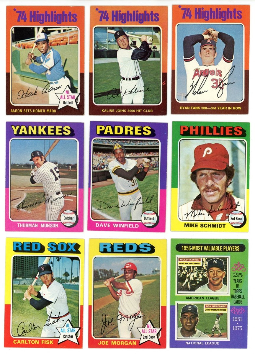 1975 TOPPS BASEBALL COMPLETE SET BREAK - 15 CARDS PER BOX! INCLUDES 1 OR MORE HOFER! - Sports Gifts, Sports Memorabilia, Sports Collectibles, Fan Shop
