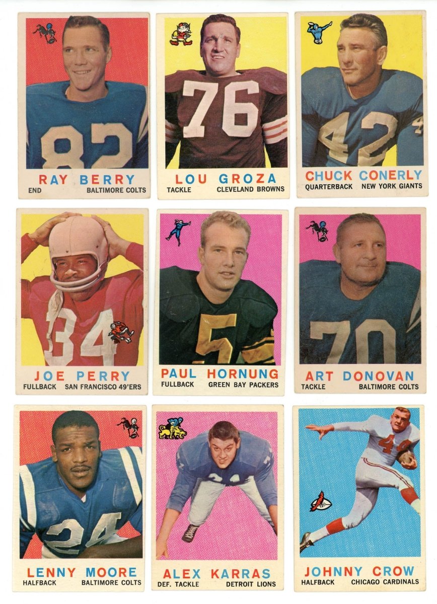 1959 TOPPS FOOTBALL COMPLETE SET BREAK - 6 CARDS PER BOX! A HOFER IN EVERY BOX! - Sports Gifts, Sports Memorabilia, Sports Collectibles, Fan Shop