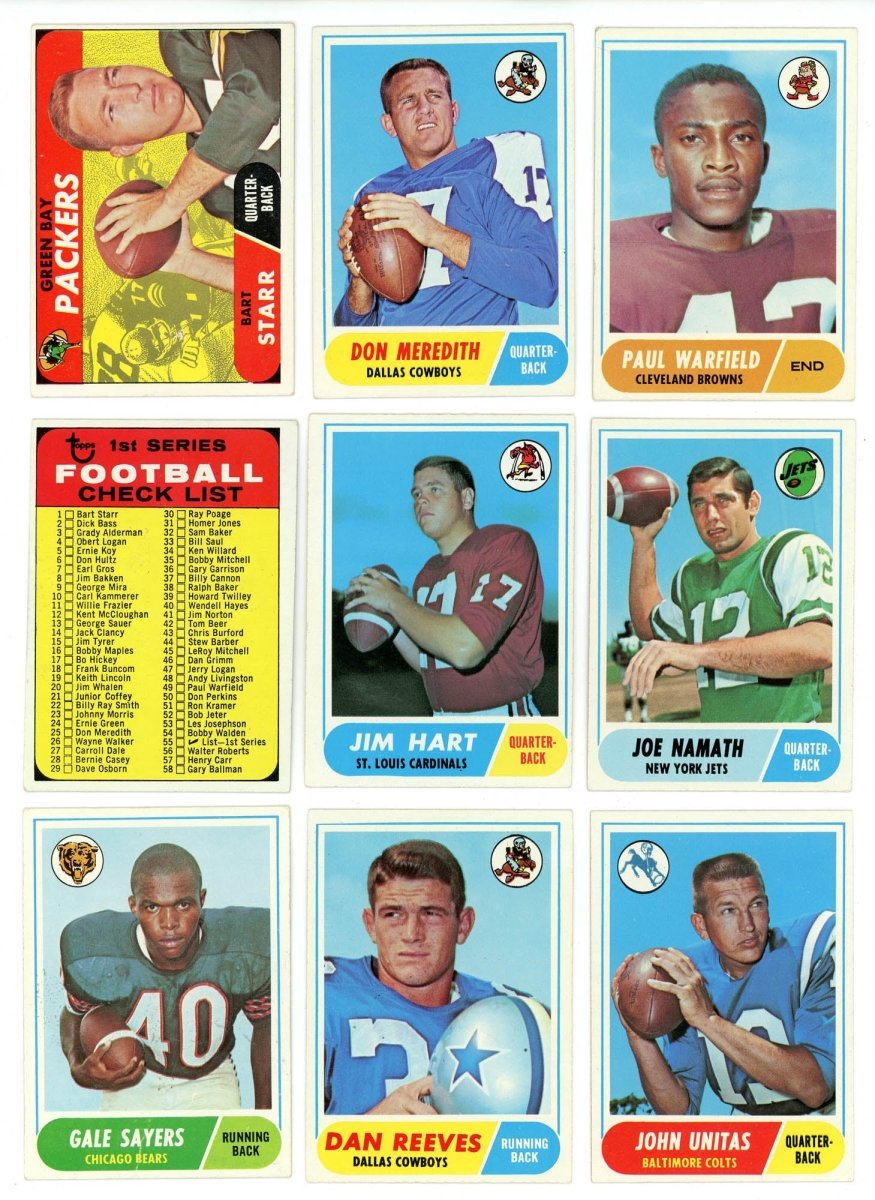 1968 TOPPS FOOTBALL COMPLETE SET BREAK - 6 CARDS PER BOX! 1 HOFER IN EVERY BOX! - Sports Gifts, Sports Memorabilia, Sports Collectibles, Fan Shop
