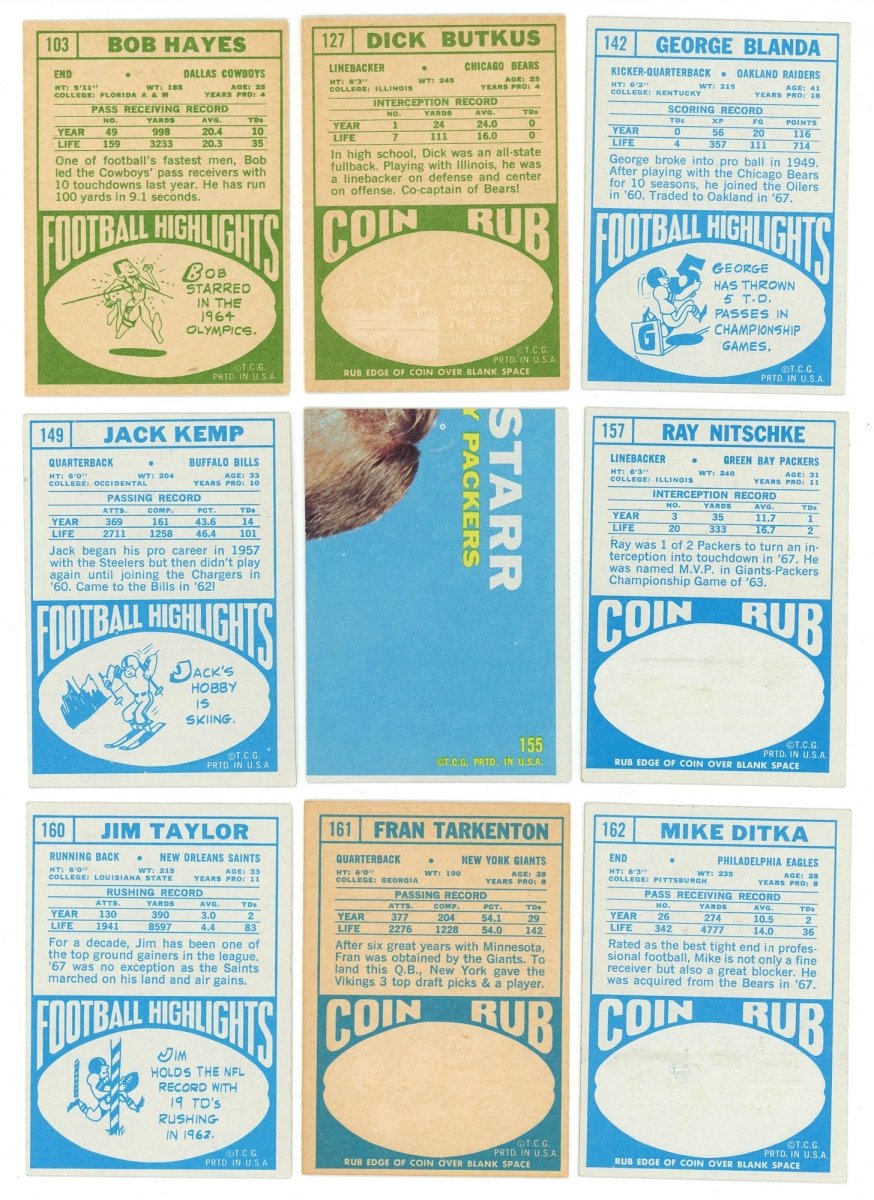 1968 TOPPS FOOTBALL COMPLETE SET BREAK - 6 CARDS PER BOX! 1 HOFER IN EVERY BOX! - Sports Gifts, Sports Memorabilia, Sports Collectibles, Fan Shop