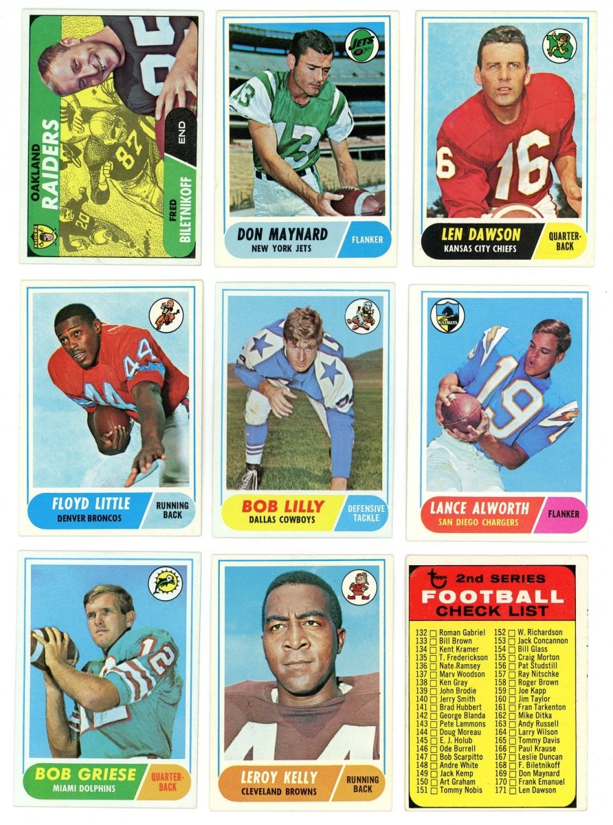1968 TOPPS FOOTBALL COMPLETE SET BREAK - 6 CARDS PER BOX! 1 HOFER IN EVERY BOX! - Sports Gifts, Sports Memorabilia, Sports Collectibles, Fan Shop