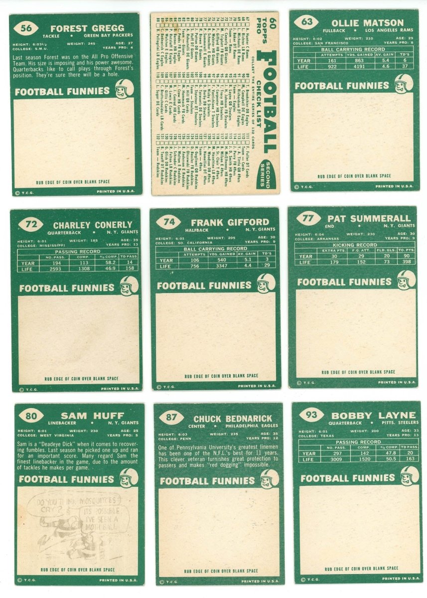 1960 TOPPS FOOTBALL COMPLETE SET BREAK – 4 CARDS PER BOX! 1 HOFER IN EVERY BOX! - Sports Gifts, Sports Memorabilia, Sports Collectibles, Fan Shop
