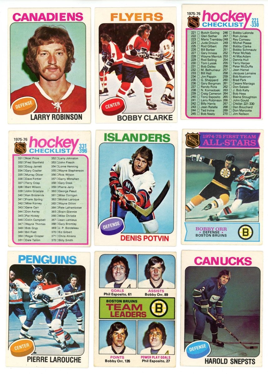 1975-76 O-PEE-CHEE HOCKEY COMPLETE SET BREAK - 17 CARDS PER BOX! 2 HOFERS PER BOX! - Sports Gifts, Sports Memorabilia, Sports Collectibles, Fan Shop